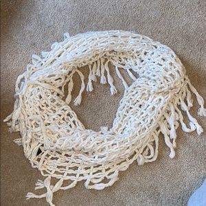 Cream Steve Madden infinity scarf